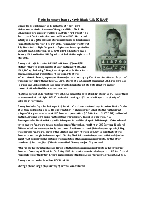 A preview of a PDF biography for Black, Stanley Kevin